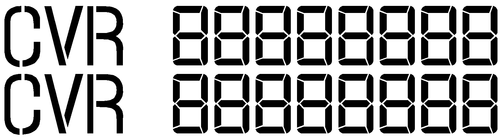 LCD skilte med digital tal